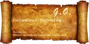 Galambosi Oszvalda névjegykártya